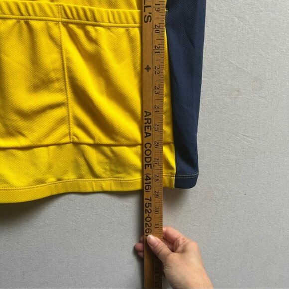 Sugoi cycling bright yellow blue jersey shirt Sz XL - Picture 10 of 10